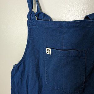 Lucy & Yak Atlas dungaree heavy twill in Navy Peony, Large Long